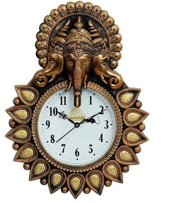 CW Crafts World Wall Decorative Wall Clock for Home nd Office Decor, Wall Clocka for Living Room, Wall Clocks for Wall Stylish (Copper)