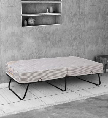 Dreamer Metallic Folding Bed in Black Colour