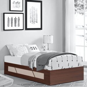 Native Single Day Bed with Storage in Brown Colour